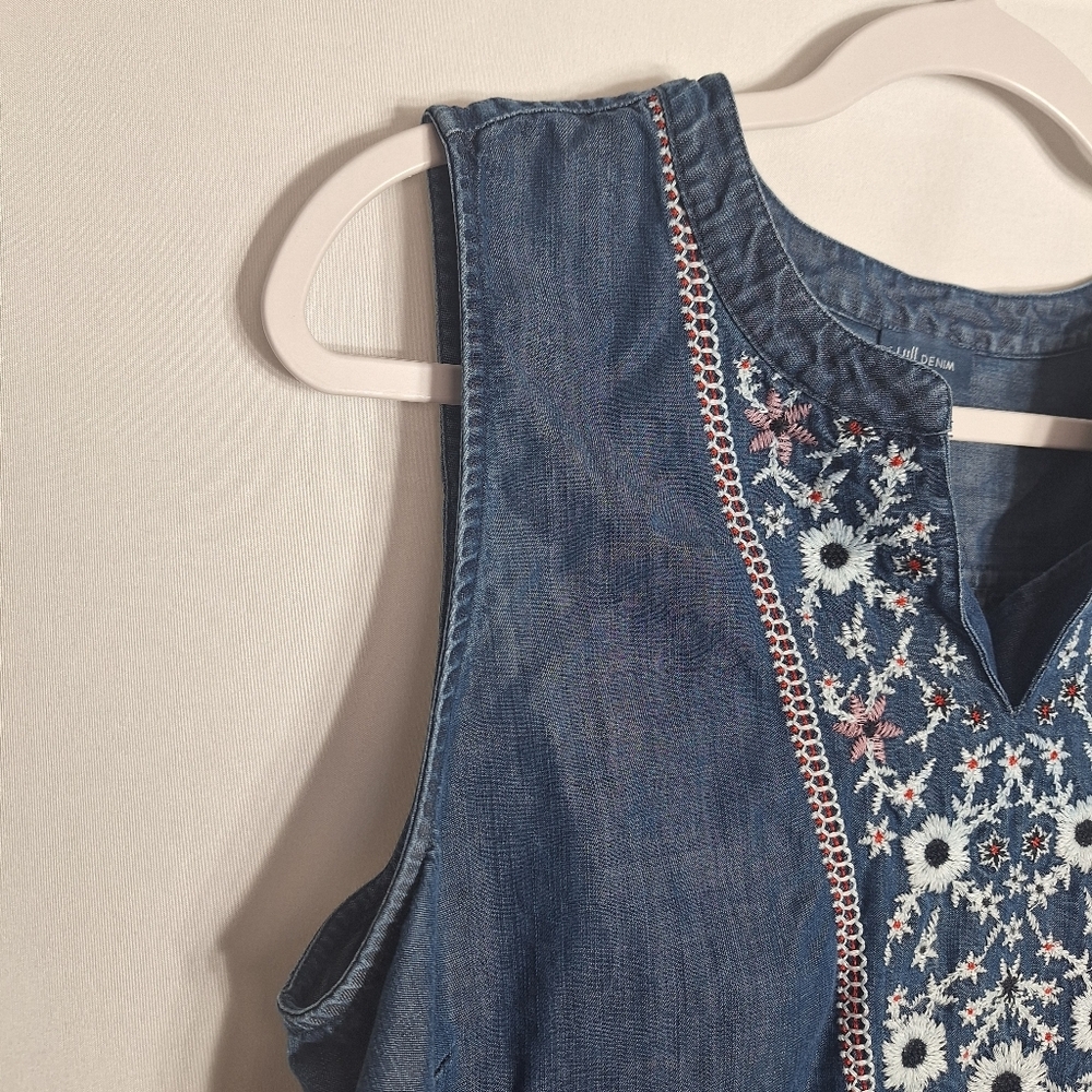 J. Jill Blue Embroidered Blouse - Picture 4 of 11